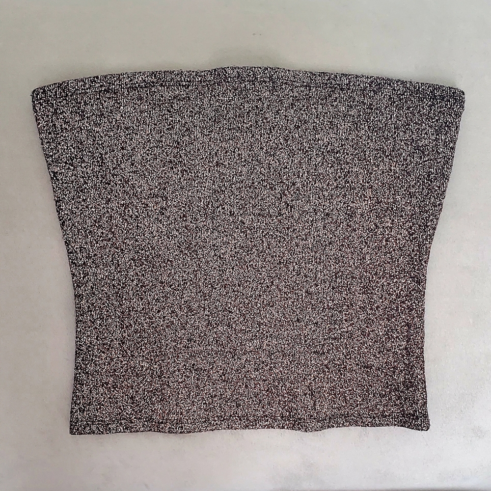 90s metallic stretch tube top